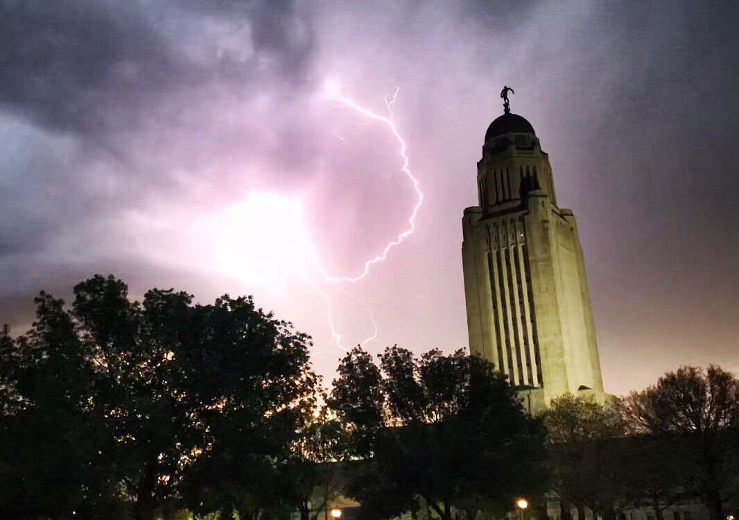 Capitol in the storm